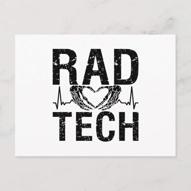 Rad Tech Medicine Technolog Xray Radiology Tech Vykort (Framsida)