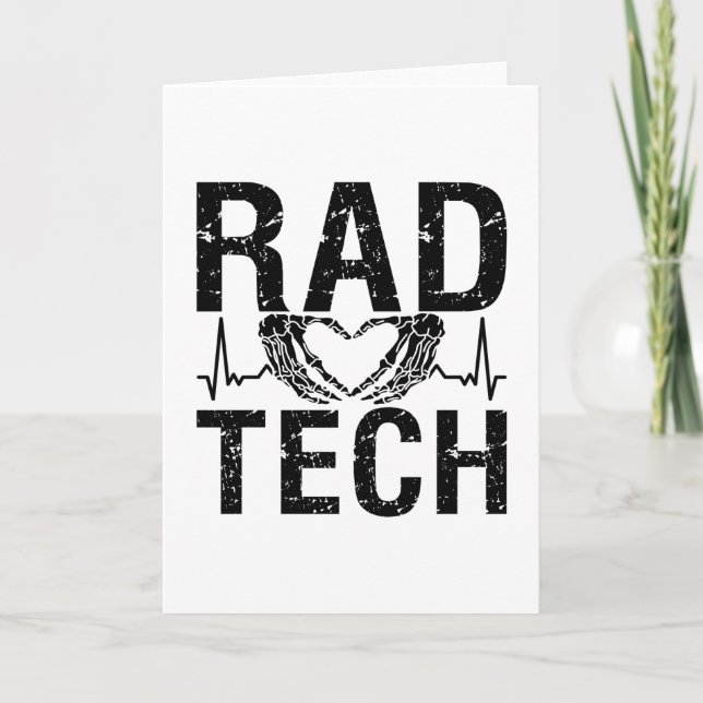 Rad Tech Medicine Technologist Xray Radiology Tech Kort (Framsida)