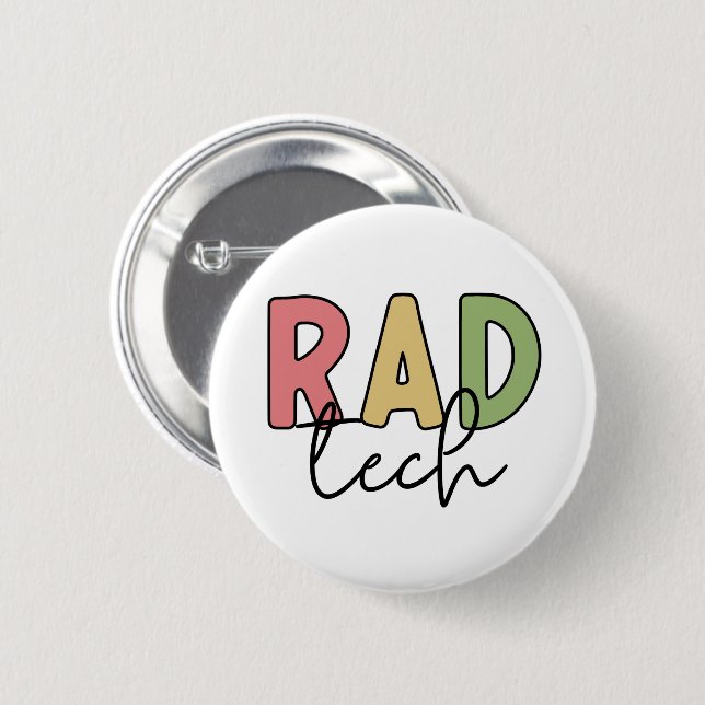 Rad Tech Radiologic Technology Radiology Knapp (Framsida & baksida)