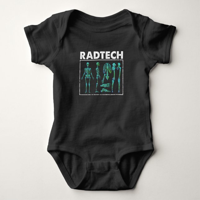Rad Tech Skeleton Xray Bones Radiology Tekniker T Shirt (Framsida)