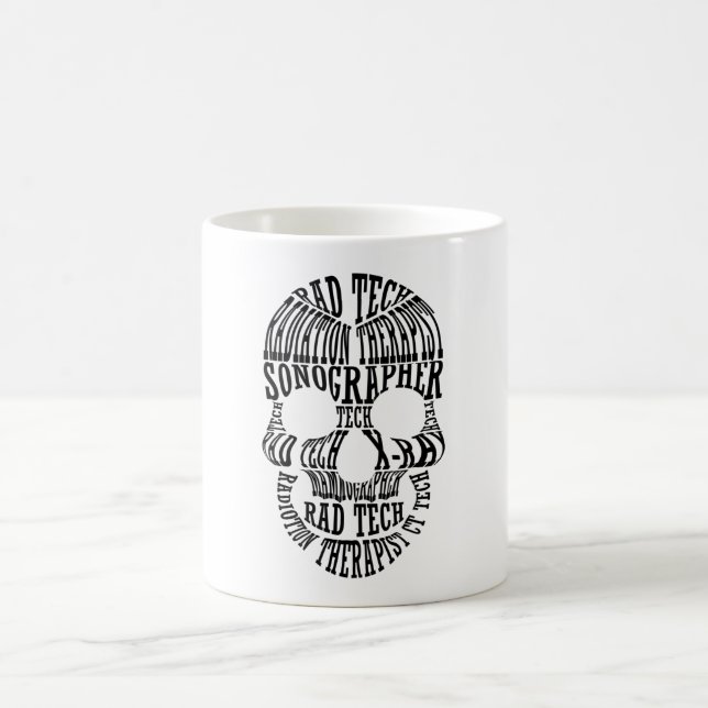 Rad Tech Skull-teknikern Xray Radiology Tech Kaffemugg (Center)