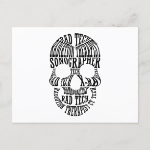 Rad Tech Skull-teknikern Xray Radiology Tech Vykort