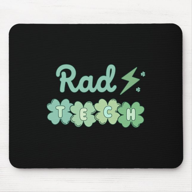 Rad Tech St Patricks Day Röntgen Irish Lucky Radio Musmatta (Framsidan)