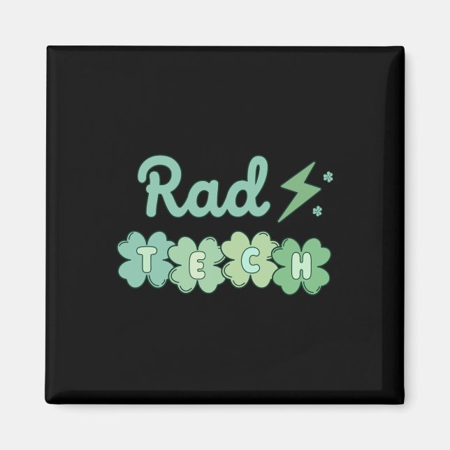 Rad Tech St patricks day Xray Irish Lucky Radiolog Magnet (Framsidan)