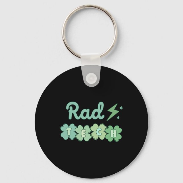 Rad Tech St patricks day Xray Irish Lucky Radiolog Nyckelring (Framsida)