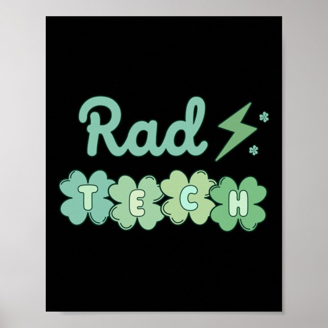 Rad Tech St patricks day Xray Irish Lucky Radiolog Poster (Framsidan)