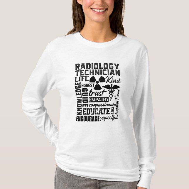 Rad Tech Technologist Xray Radiology Technician T Shirt (Framsida)