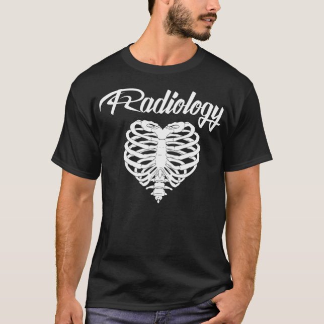 Rad Techs har stora hjärtslitbanor XRay Tech Gift T Shirt (Framsida)