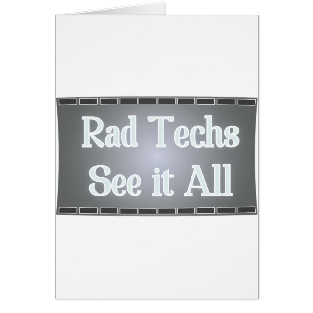 Rad-Techs ser allt det (röntga filmar), Hälsningskort (Framsidan)