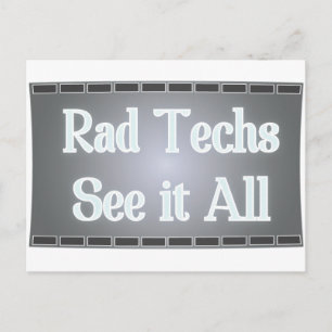 Rad Techs ser allt (röntgenfilm) Vykort