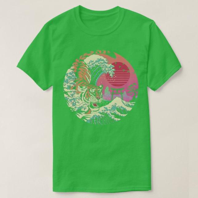 Rad Tiger Wave T Shirt (Design framsida)