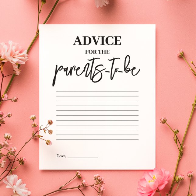 Råd till blivande föräldrar Baby Shower Lek (Skapare uppladdad)