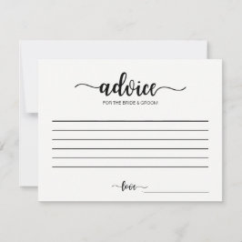 Råd till Bride Calligraphy Advice Cards