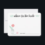 Råd till Bride Cards | Botaniskt Mason Burk<br><div class="desc">Samla in råd till den blivande briden med dessa söta kort. Ställe en skorsten vid ingången till party, lämna ett vid varje ställe, eller skicka runt dem. Vår botaniska mason burk har blommor och löv i rosa, persika och mynta, som är inkapslade i ett söt glas burk. Koordinerar med våra...</div>