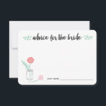 Råd till Bride Cards | Botaniskt Mason Burk<br><div class="desc">Samla in råd till den blivande briden med dessa söta kort. Ställe en skorsten vid ingången till party, lämna ett vid varje ställe, eller skicka runt dem. Vår botaniska mason burk har blommor och löv i rosa, persika och mynta, som är inkapslade i ett söt glas burk. Koordinerar med våra...</div>