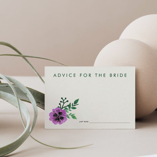 Råd till Bride Cards | Lila Pansy (Skapare uppladdad)