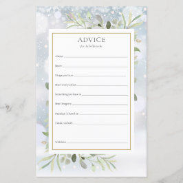 Råd till bruden Grönska Bröllopsdusch-kort
