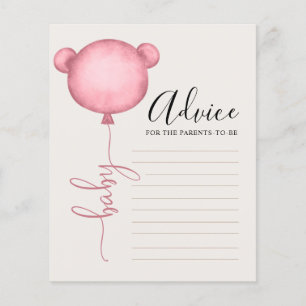 Råd till förälder Beary Pink Baby Shower-spel
