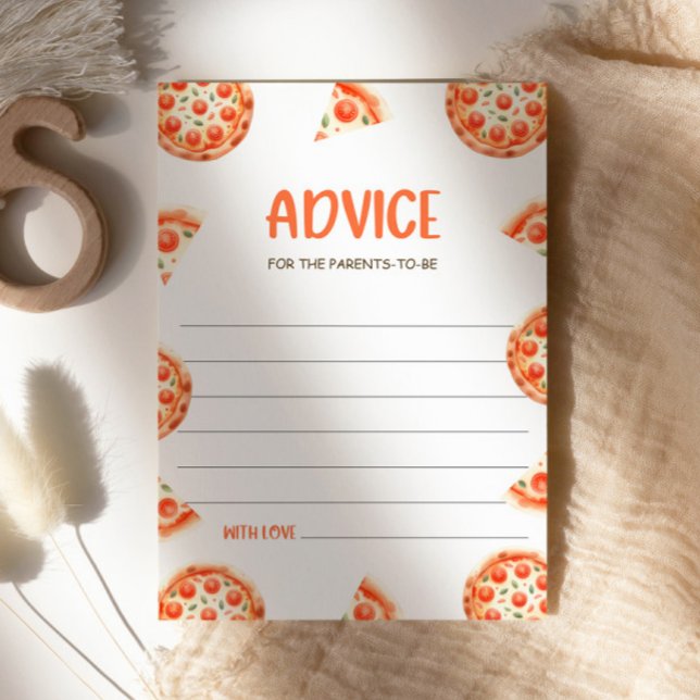 Råd till föräldrar, Pizza Baby Shower Advice Inbjudningar (Skapare uppladdad)