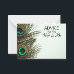 Råd till frun för att bli ett "Peacock Feather Car<br><div class="desc">Råd till fru Peacock Feather Cards - underbar idé om ett gästalternativ i bok vid bröllop</div>