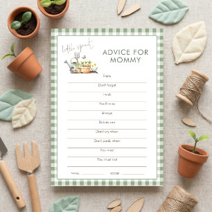 Råd till mamma Baby Shower-spel Little Sprout-kort Inbjudningar