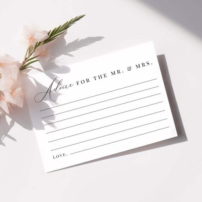 Råd till Mr. & Mrs Card Modern Elegant Tack Kort (Skapare uppladdad)