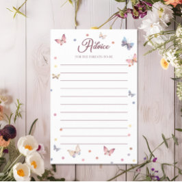 Råd till Parents Watercolor Butterfly Baby Showe Flygblad