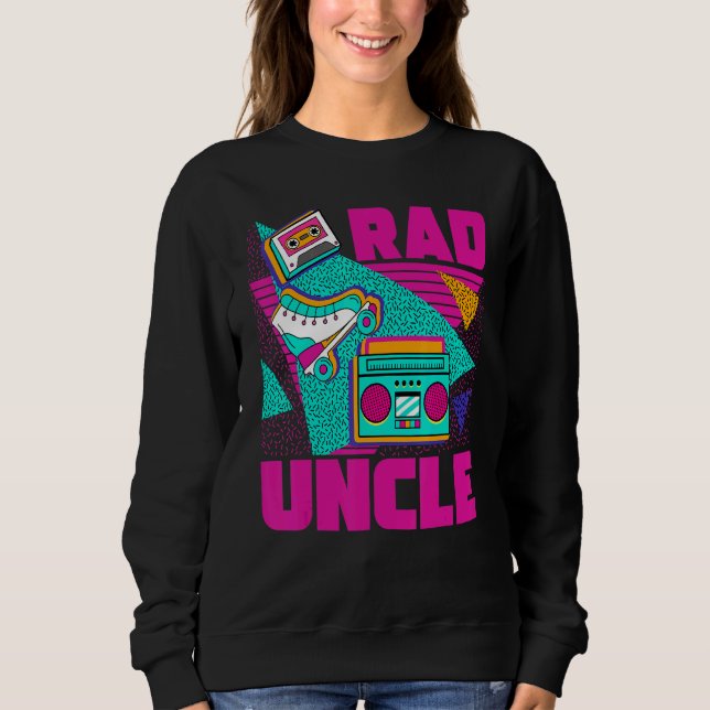 Rad Uncle 90s Aesthetic Nostalgia 1990's Retro Unc T Shirt (Framsida)