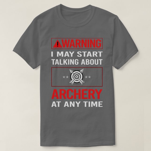 Rad-varningskaraktär Archer Arrow Arrows Bow T Shirt (Design framsida)