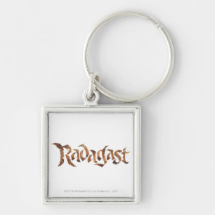 RADAGAST™ Namn texturerad Fyrkantig Silverfärgad Nyckelring