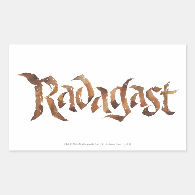 RADAGAST™ Namn texturerad Rektangulärt Klistermärke (Framsida)