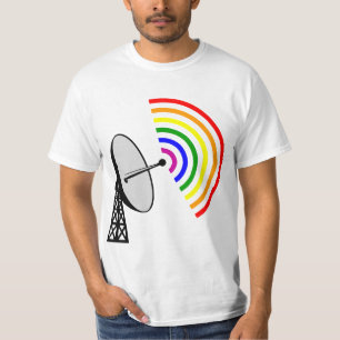 Radar för Gaydar glad regnbåge LGBT T-shirt