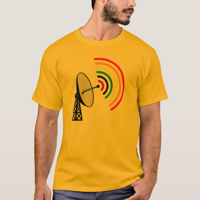 Radar för Gaydar glad regnbåge LGBT T-shirt (Framsida)