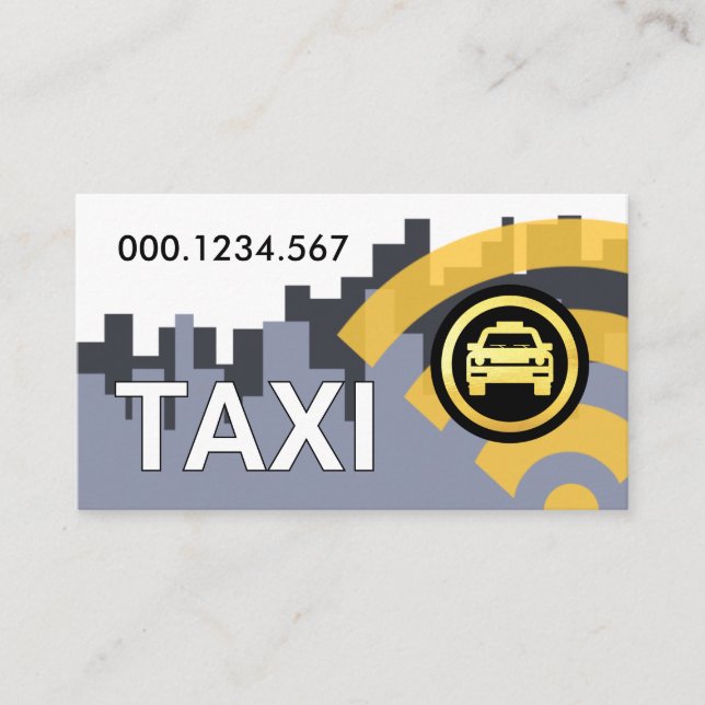 Radar Radio Signal Anropar Taxi Visitkort (Framsida)