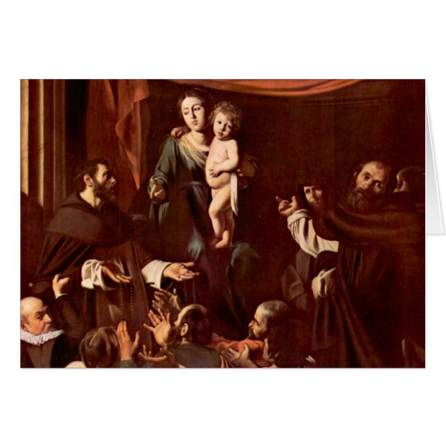 Radband Madonna vid Caravaggio Hälsningskort (Framsidan Horizontal)