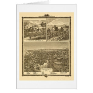Rådbluffar, panorama- karta för IA - 1875 Hälsningskort