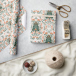 Radbyte Julgran party Presentpapper<br><div class="desc">Nordiska julgran med skandinaviska prydnadsämnen och rödblommor som omsluter pappra</div>