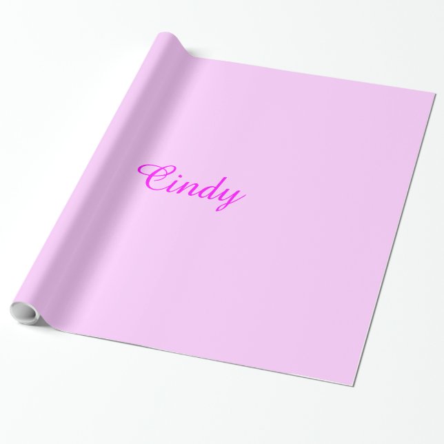 radbyte Papper NAMN,Cindy Presentpapper (Utrullad)
