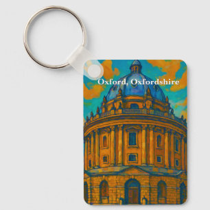 Radcliffe Camera i Oxford Gouache Painting Nyckelring