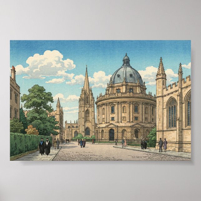 Radcliffe Camera vid Oxfords universitet   Poster (Framsidan)