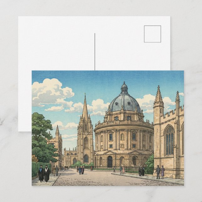 Radcliffe Camera vid Oxfords universitet Vykort (Fram/baksida)