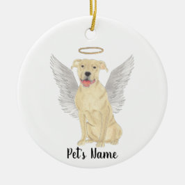 Rädd Fawn Tan Pitbull Staffy Sympati Minnesmärke Julgransprydnad Keramik