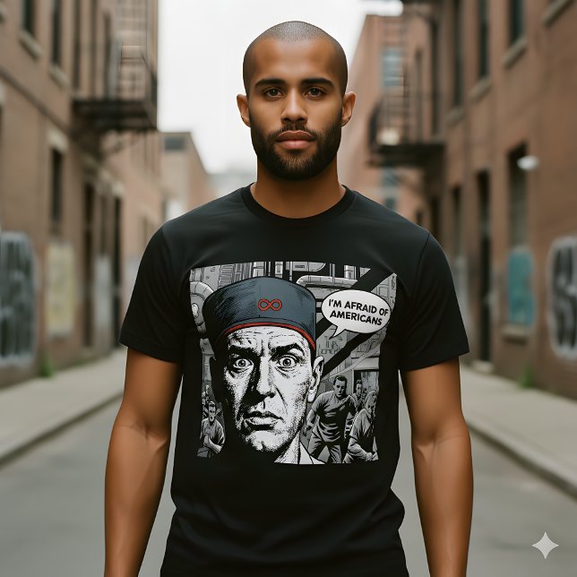 Rädd för Bullret – Tecknad Mugg T Shirt (Skapare uppladdad)