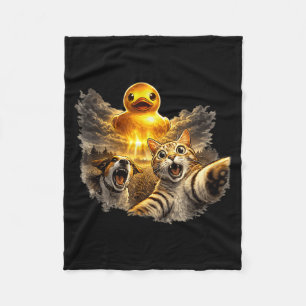Rädd katt och hund jätte gummiand ufo design  fleecefilt
