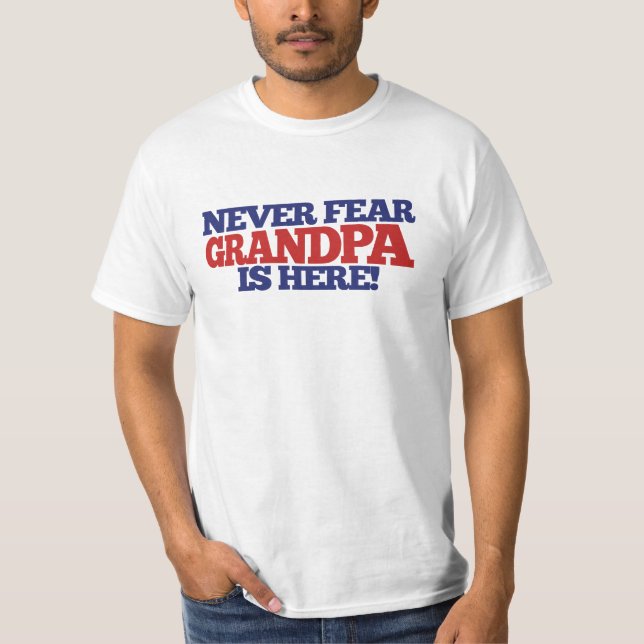 Rädda aldrig farfar här tee shirt (Framsida)
