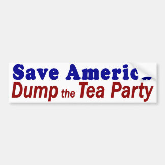 Rädda Amerika Dump Tea Party Bildekal