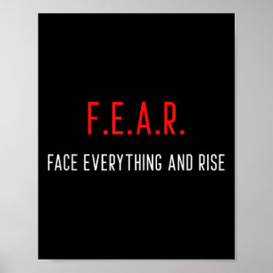 Rädda Ansikte allt och Stiga upp motivation Poster