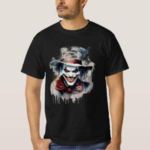 Rädda Ansikte: Evil Clown Smile i Halloween T Shirt