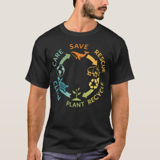 Rädda Återvinn Växtvård Jordens Framtid T Shirt