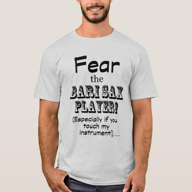 Rädda Bari Sax Player T Shirt (Framsida)